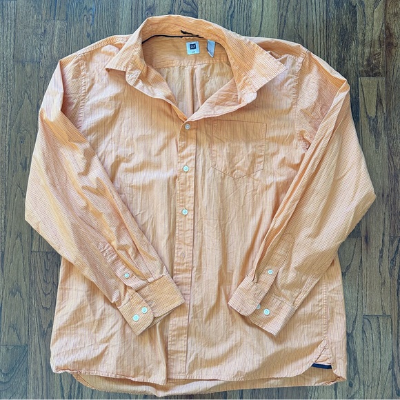 Men’s GAP Classic Button Down Orange Large L - Picture 2 of 13